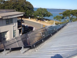 Proofing a solar array at Shorncliffe